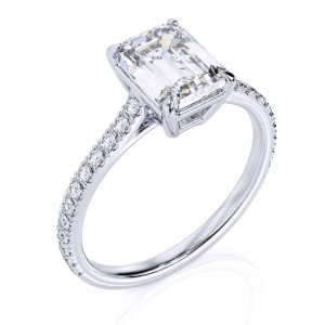 Fiorella 2 Carat Emerald Diamond Ring